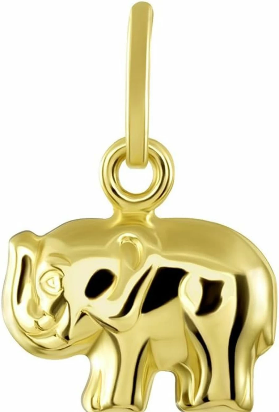 "Jewelry America 14K Gold Elephant Charm Pendant - Feng Shui Symbol for Good Luck"