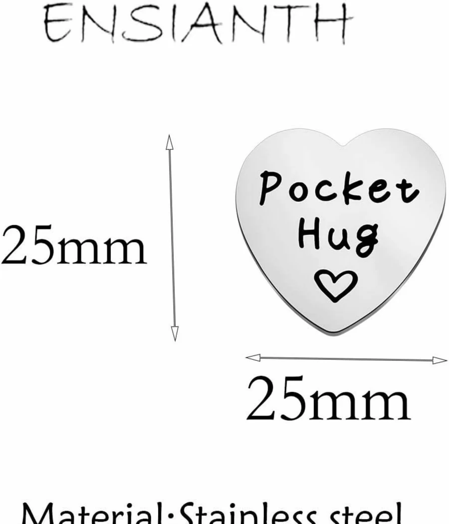 ENSIANTH Pocket Hug Token - Long Distance Relationship Gift for Couples, Valentine's Day Present for Him or Her