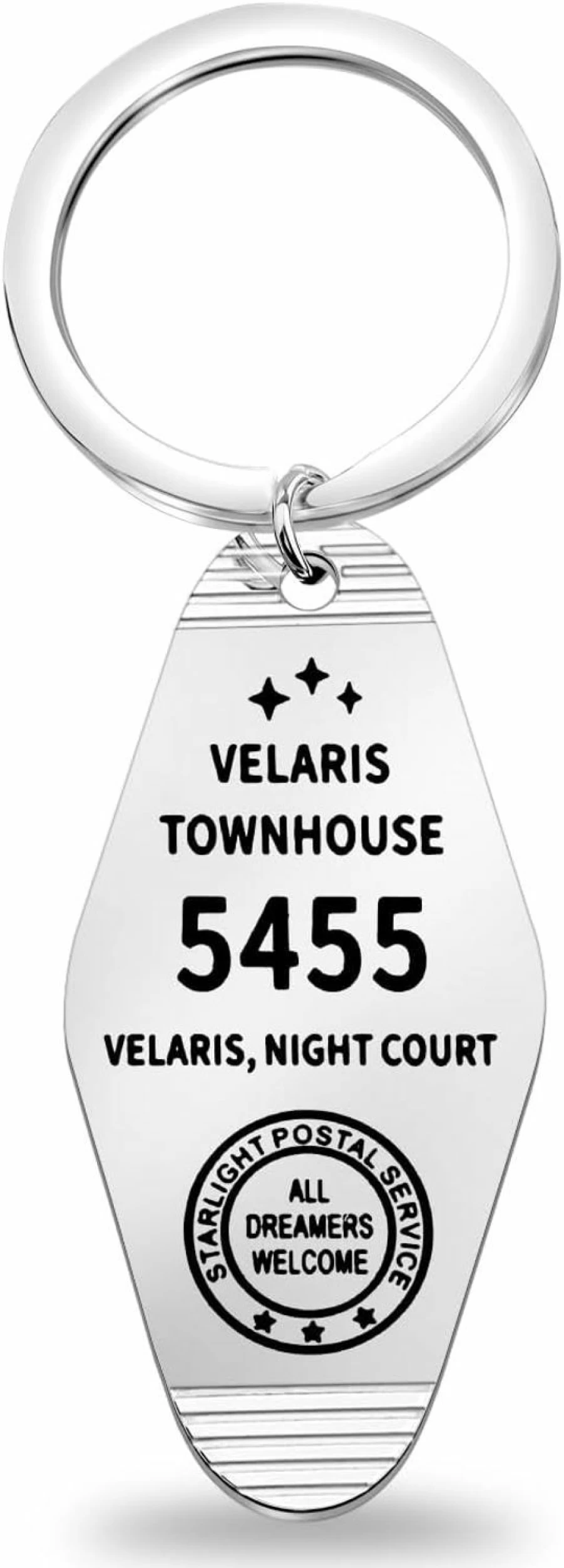 TIIMG Velaris Inspired Fantasy Novel Book Lover Gift - House of Wind Hotel Keychain for ACOTAR Fans