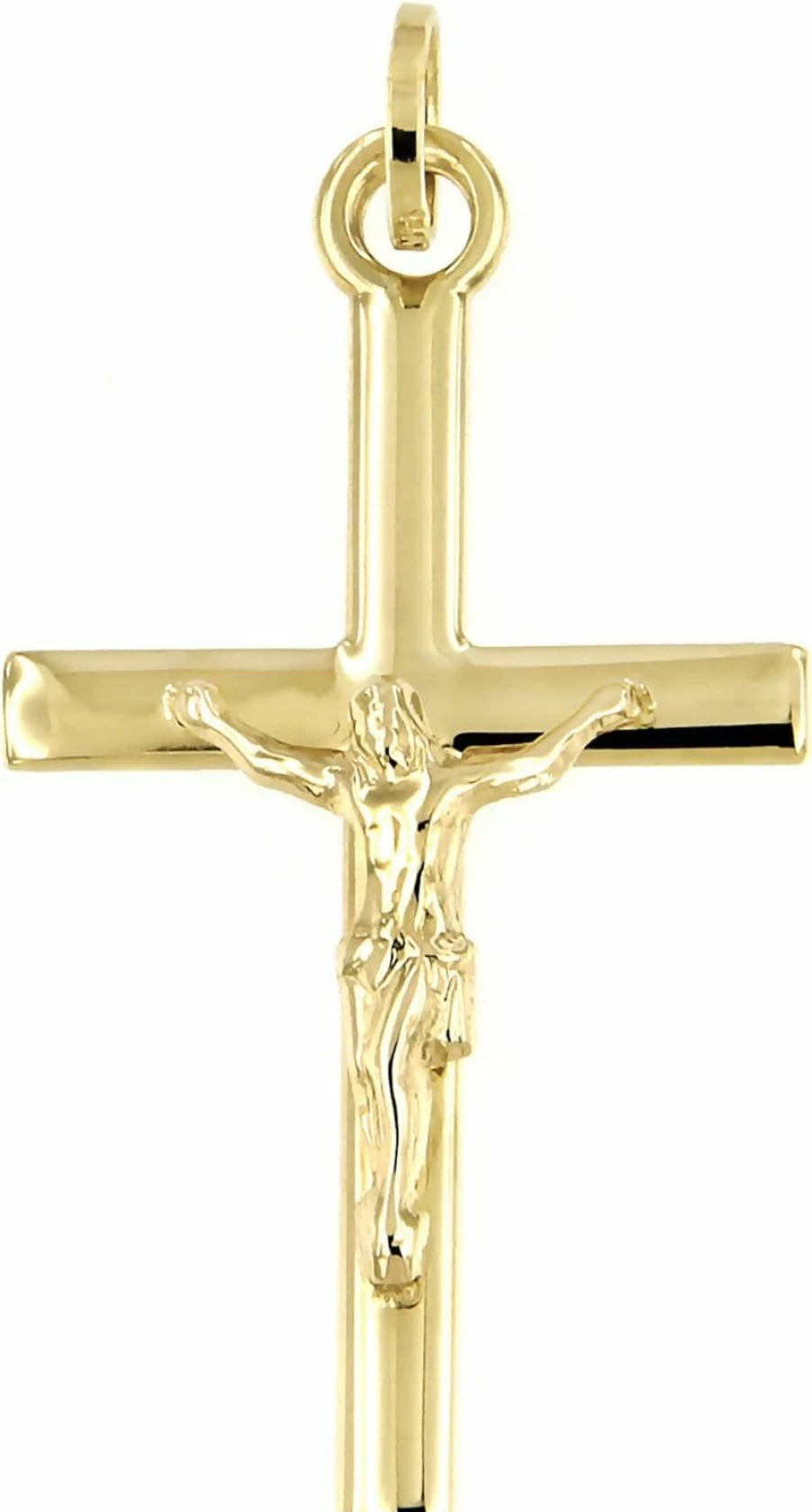 "Forme Di Lucchetta 14K Gold Italian Cross Pendant - Religious Jewelry for Men & Women, Made in Italy Necklace & Bracelet Charm"