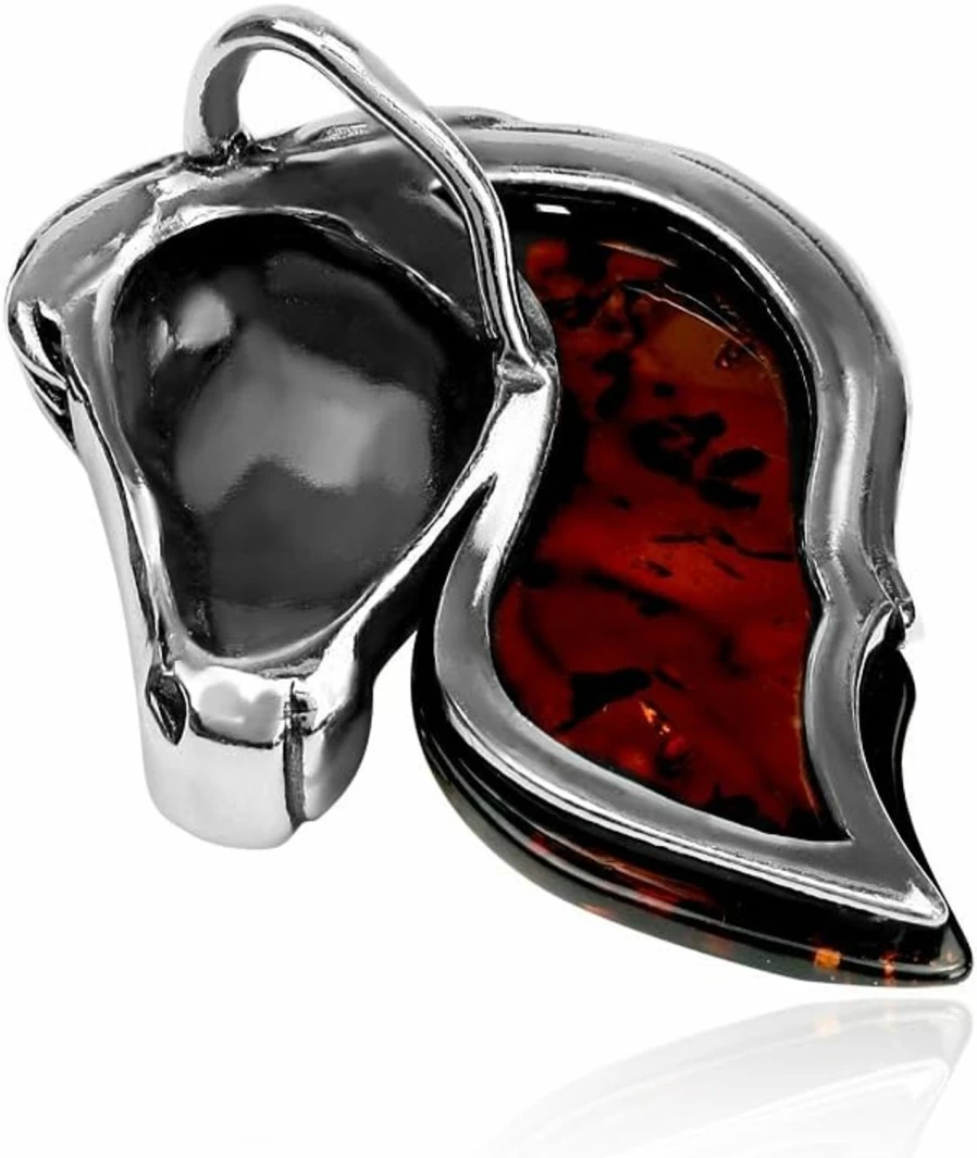 Ian & Valeri Co. Sterling Silver Amber Horse Pendant - Handcrafted Jewelry